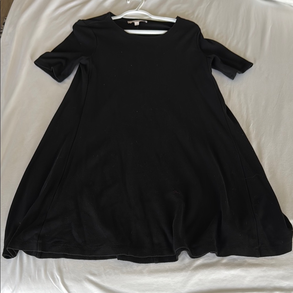 LOFT Black Dress Short Sleeve